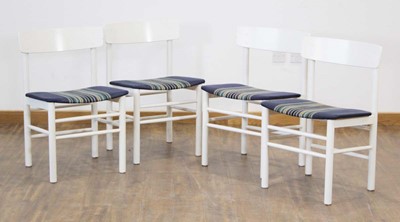 Lot 120 - A set of four 1970's Danish dining chairs by...