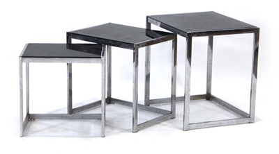 Lot 158 - A nest of three late 20th century chromed...