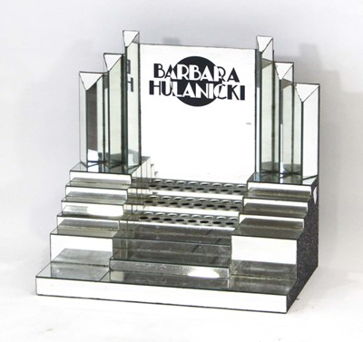 Lot 159 - An Art Deco style mirrored shop display stand...
