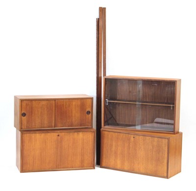 Lot 165 - A Danish teak PS System modular shelving...