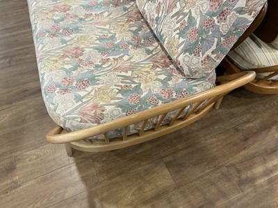 Lot Lucien Ercolini for Ercol, an elm and beech...