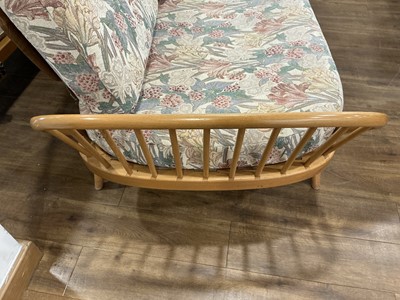 Lot Lucien Ercolini for Ercol, an elm and beech...