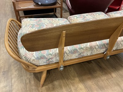 Lot Lucien Ercolini for Ercol, an elm and beech...