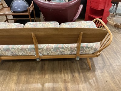 Lot Lucien Ercolini for Ercol, an elm and beech...
