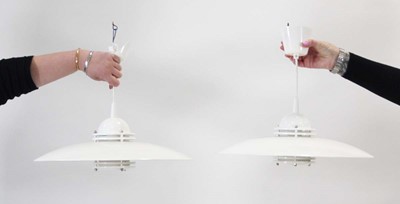 Lot 187 - A pair of 1990's Swedish white enamelled...