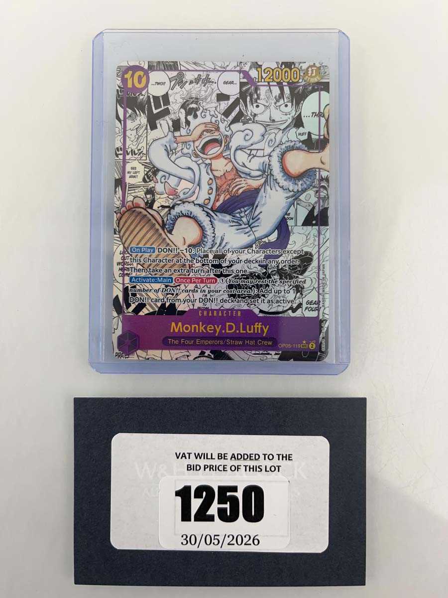 Lot 1250 - Top Loaded One Piece TCG: OP05-119 SEC Monkey...