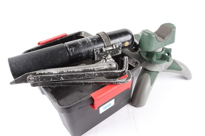 Lot 1334 - Rifle rest plus spotting scope on stand
