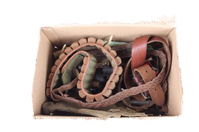 Lot 1077 - Box of assorted gun parts and accessories inc....