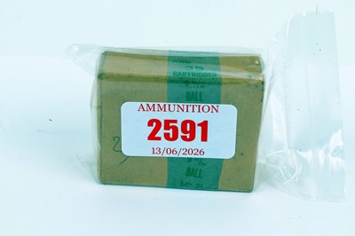 Lot 2591 - (S1) 35 x 9mm Mk 2.z ball cartridges, dated...