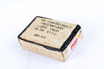 Lot 2592 - (S5) 48 x .303 Incendiary B.MK VI IZ rifle...