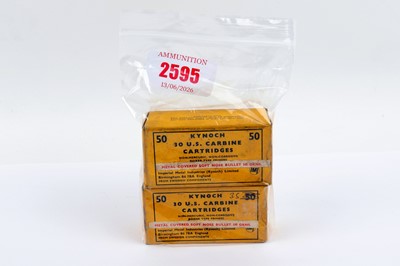 Lot 2595 - (S1) 85 x .30 US Carbine Kynich cartridges, boxed