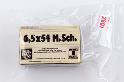 Lot 2601 - (S1) 60 x 6.5x54mm Mannlicher-Schonauer RWS...