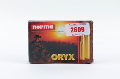 Lot 2609 - (S1) 20 x 9.3x74R Norma Oryx 285gr soft point...