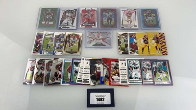 Lot 1492 - Quantity of Top Loaded/Sleeved NFL trading cards