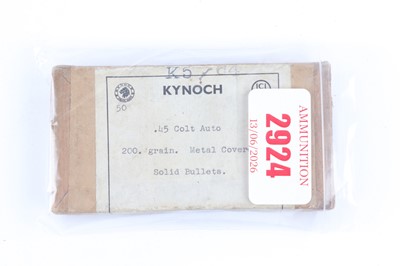 Lot 2924 - 50 x .45 Colt Auto 200gr bullet heads by...