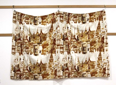 Lot 150 - A pair of 1960's Sanderson curtains screen...