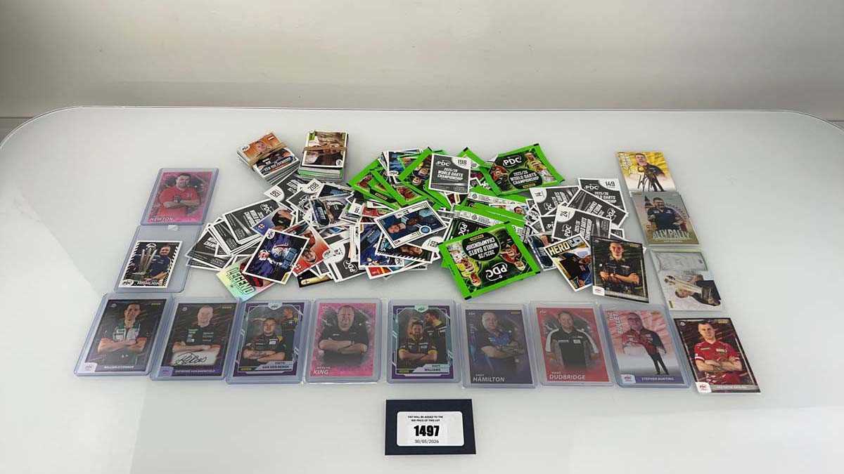 Lot 1497 - Quantity of PDC Darts Top Loaded cards and...