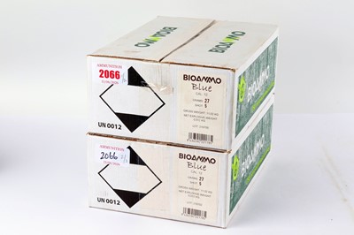 Lot 2066 - (S2) 500 x 12 bore Bio Ammo Blue 27g No5 shot...