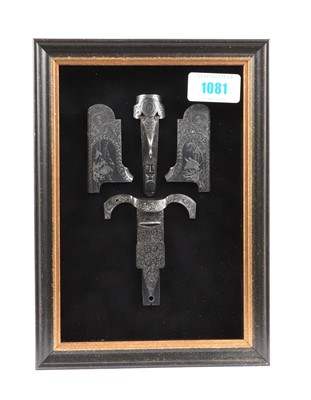 Lot 1081 - Framed example of an engraved action depicting...