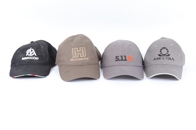 Lot 1082 - 4 shooting caps inc. ASE, 5.11, Marocchi, Hornady