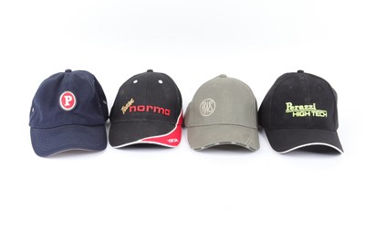 Lot 1083 - 4 shooting caps inc. Perazzi, RWS, and Norma