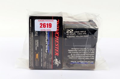 Lot 2619 - (S1) 900 x .22 Winchester Subsonic 40gr HP...