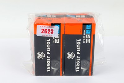 Lot 2623 - (S1) 1000 x .22 RWS Target Pistol 40gr cartridges