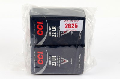 Lot 2625 - (S1) 1000 x .22 CCI Quiet 40gr cartridges
