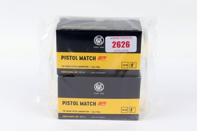 Lot 2626 - (S1) 1000 x .22 RWS Pistol Match SR 40gr