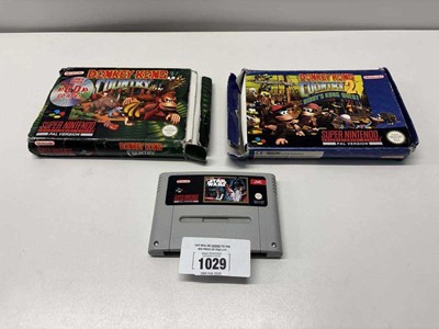 Lot 1119 - Boxed Nintendo NES Donkey Kong Country and...