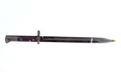 Lot 86 - Czech VZ 24 bayonet, 11½ ins single edged...