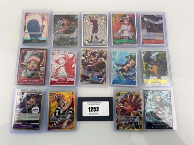 Lot 1252 - 14 Top Loaded One Piece TCG cards from various...