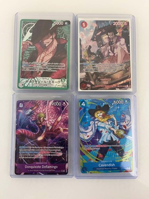 Lot 1253 - 8 Top Loaded One Piece TCG cards from various...
