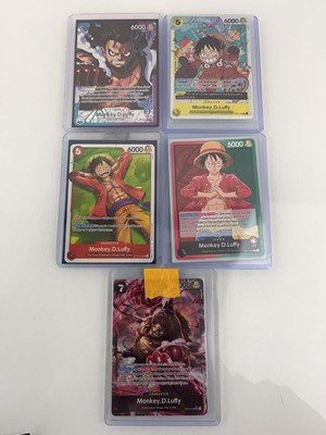Lot 1255 - 9 Top Loaded One Piece TCG Monkey D. Luffy...