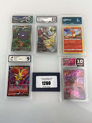 Lot 1260 - (5) Various Graded Pokémon Cards by Aura...
