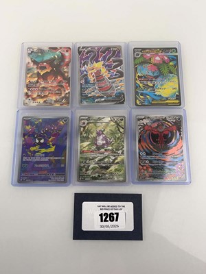 Lot 1267 - (6) Top Loaded Pokémon TCG cards from various...