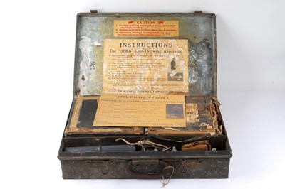 Lot 50 - A Cased Shermuly Pistol Rocket Apparatus (Line...