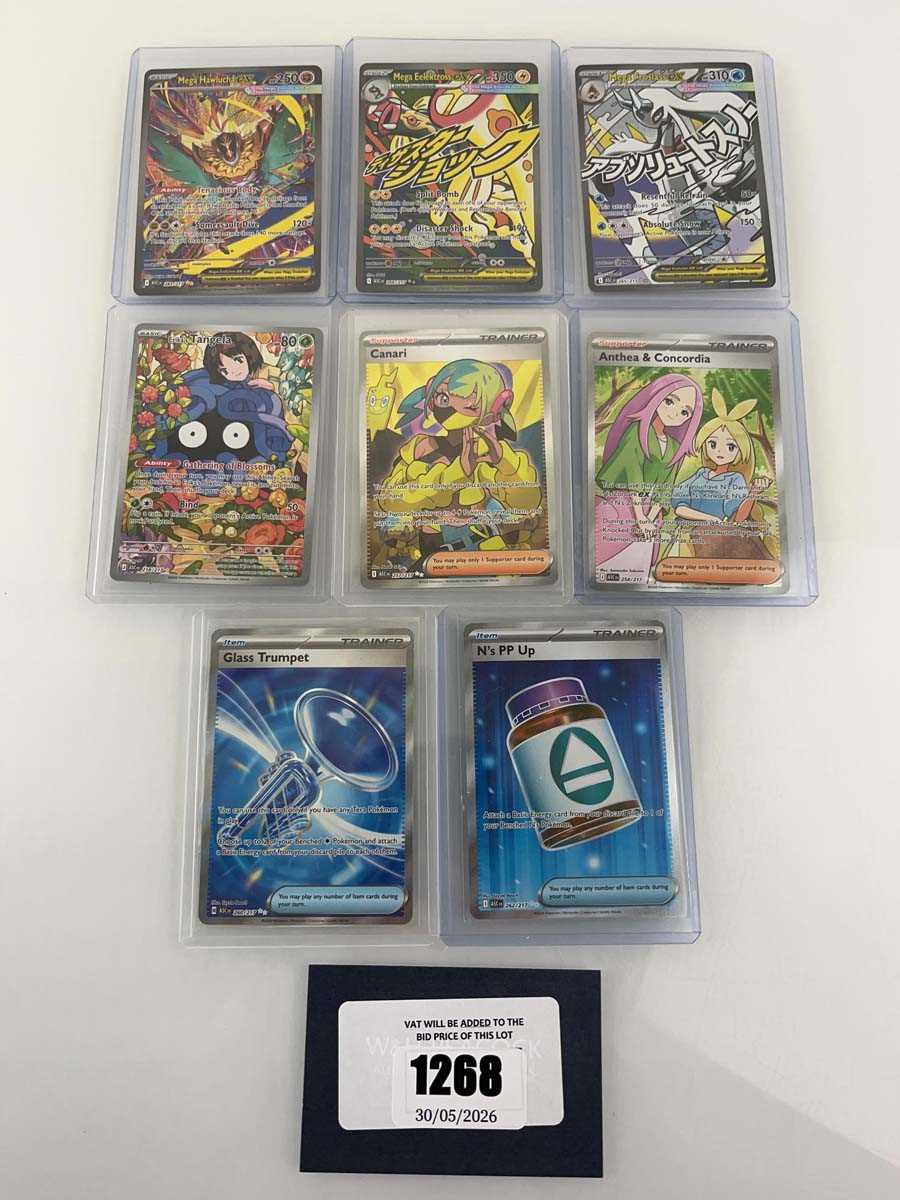 Lot 1268 - (8) Top Loaded Pokémon TCG cards from Ascended...