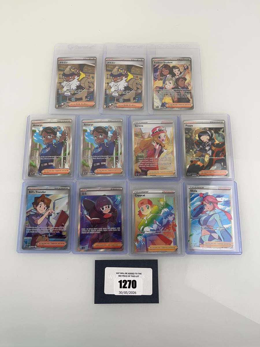 Lot 1270 - 11 Various Pokémon TCG trainer cards from...