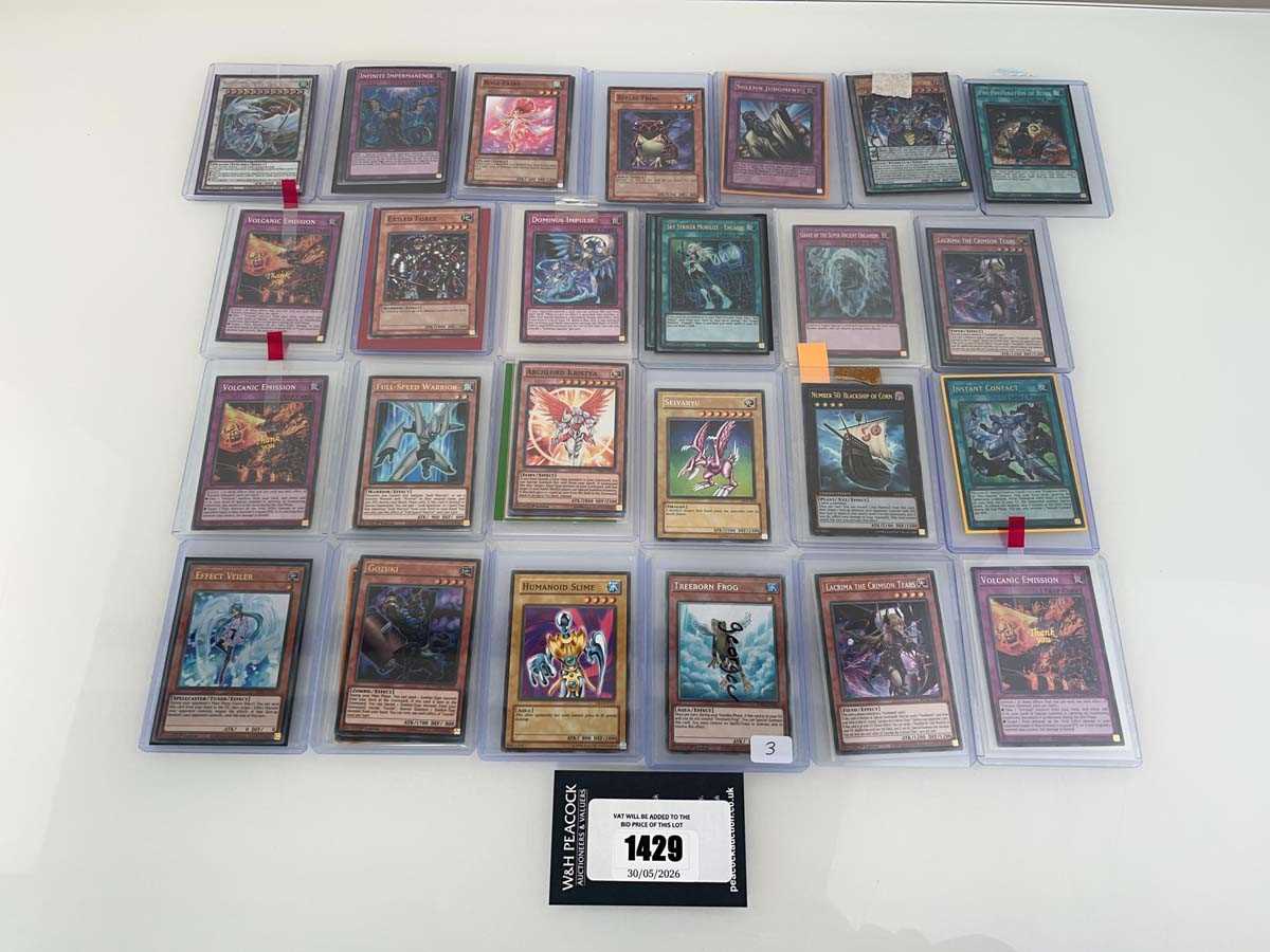 Lot 1429 - Approx. 25 Top Loaded Yu-Gi-Oh cards from...