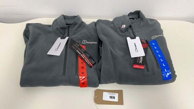 Lot 1976 - x2 Berghaus 1/2 zip fleece jumpers.