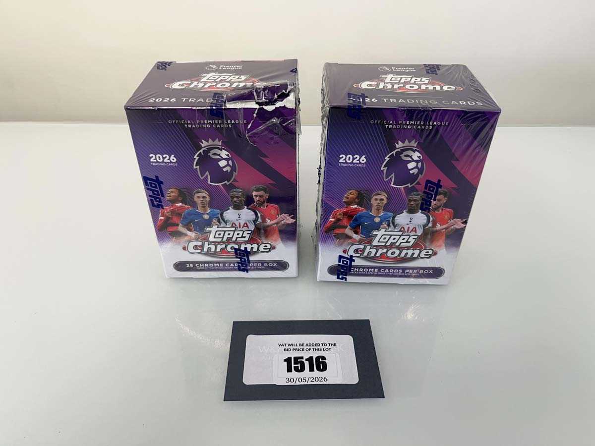 Lot 1516 - 2x 2026 Topps Chrome Premier League Value Box...