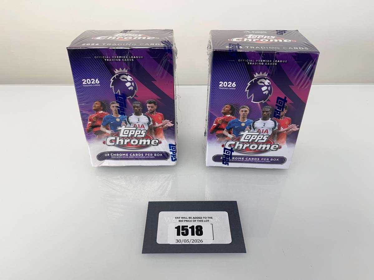 Lot 1518 - 2x 2026 Topps Chrome Premier League Value Box...