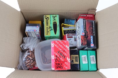 Lot 2935 - Large box of assorted heads for reloading inc....