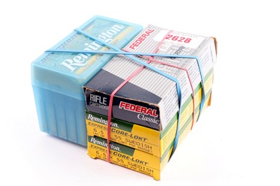 Lot 2628 - (S1) 90 x 6.5x55 Swedish rifle cartridges inc....