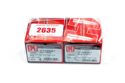 Lot 2635 - (S1) 48 x .17 Hornet rifle cartridges, Hornady...