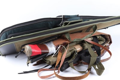 Lot 1350 - Two BSA rifle slips, together with five...