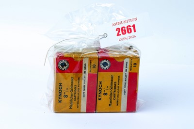 Lot 2661 - (S1) 60 x 8mm Mannlicher Schonauer rifle...