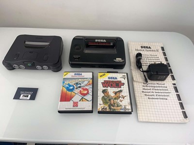 Lot 1148 - Sega Master System with two boxed games and...