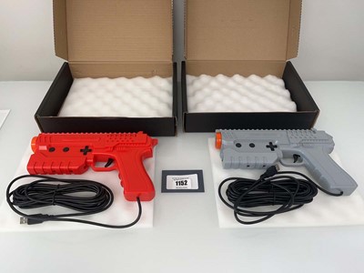 Lot 1152 - 2x Sinden Light Guns with Recoil Effect in red...